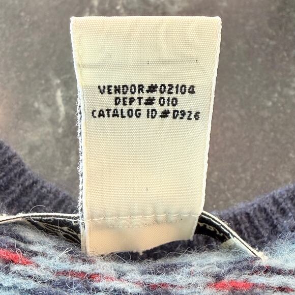 Vintage Eddie Bauer Lambswool Fair Isle Sweater Vest Women’s LG 90s Wool Knit - Picture 5 of 9